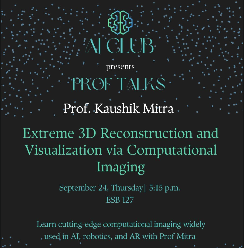 Prof Talks: Extreme 3D Reconstruction and Visualization — event artwork